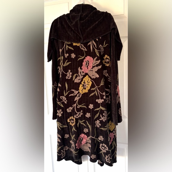 Johnny Was Sweater Biya Floral Embroidered Boho Duster Cardigan Wrap size Large - Picture 6 of 16